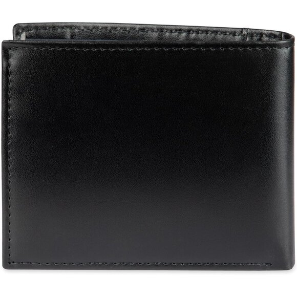 Mens Black Passcase Wallet with Removable ID Window With Two Slip Pockets - Picture 3 of 7